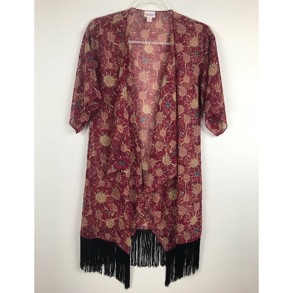 LuLaRoe Other - LuLaRoe Simply Comfortable Kimono with Fringe